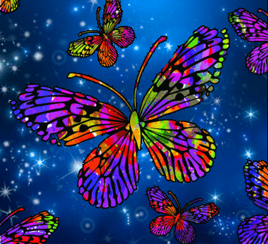 летящие бабочки