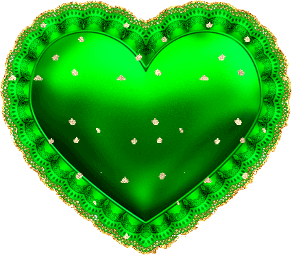 зеленое сердечко