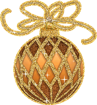 Золотой елочный шарик