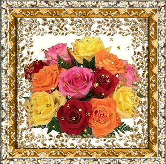 Анимированная картинка с розами
