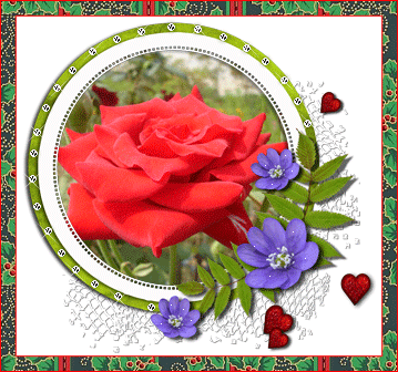 анимированное фото розы
