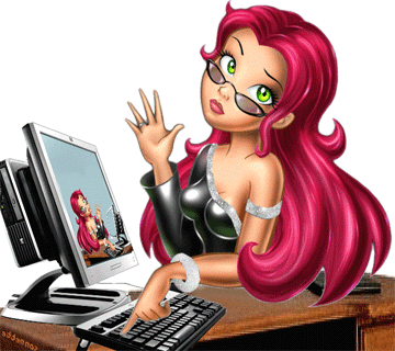 Девушка у компьютера