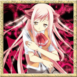 Девушка аниме с розовыми волосами