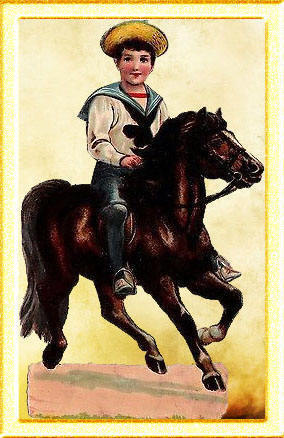 Рисунок мальчика на лошади