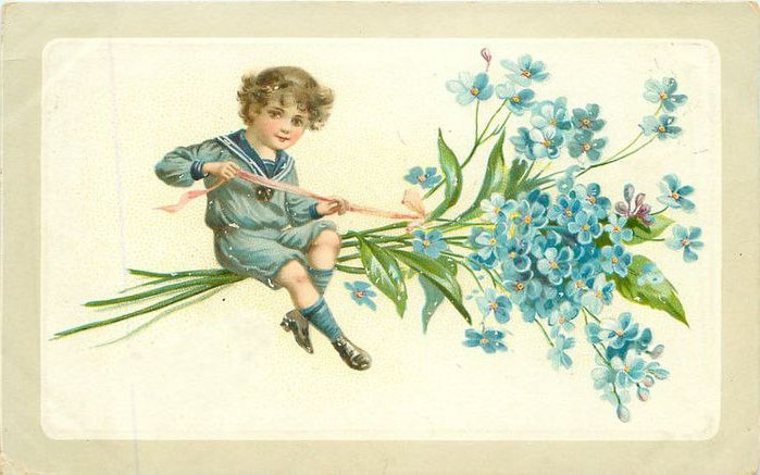 Ретро открытка с цветами