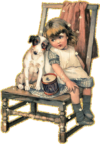 девочка и щенок