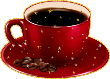 Черный кофе в красной чашке