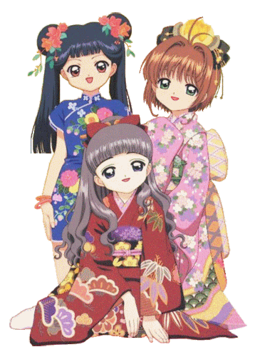 Три японские девочки