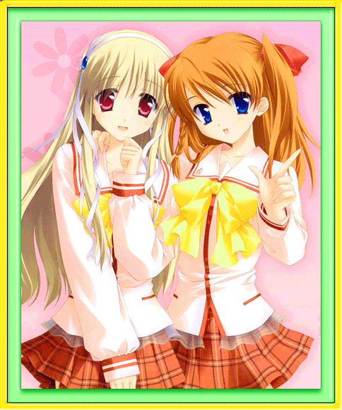 Две подружки школьницы аниме