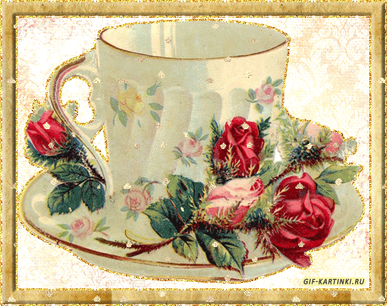 чашка с розами