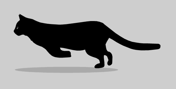 анимация бегущей кошки