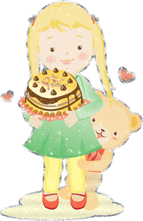 девочка и торт