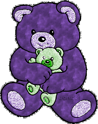 Фиолетовый медведь