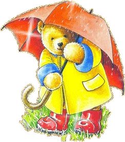 медвежонок с зонтом