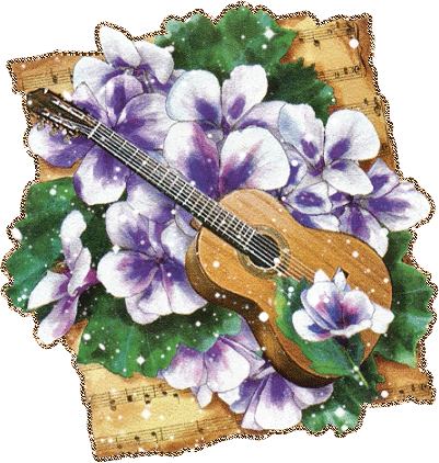 Гитара и цветы