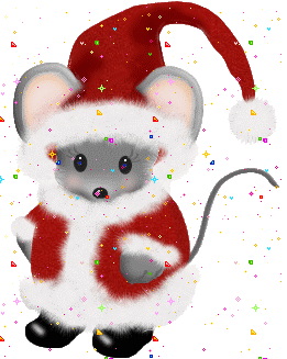 Мышь в новогоднем костюме