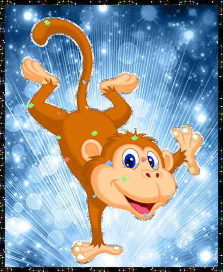 обезьяна танцует