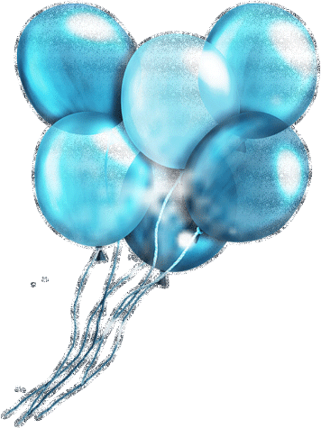 голубые воздушные шарики