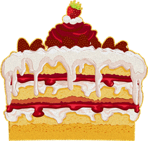 анимашка торта с клубникой