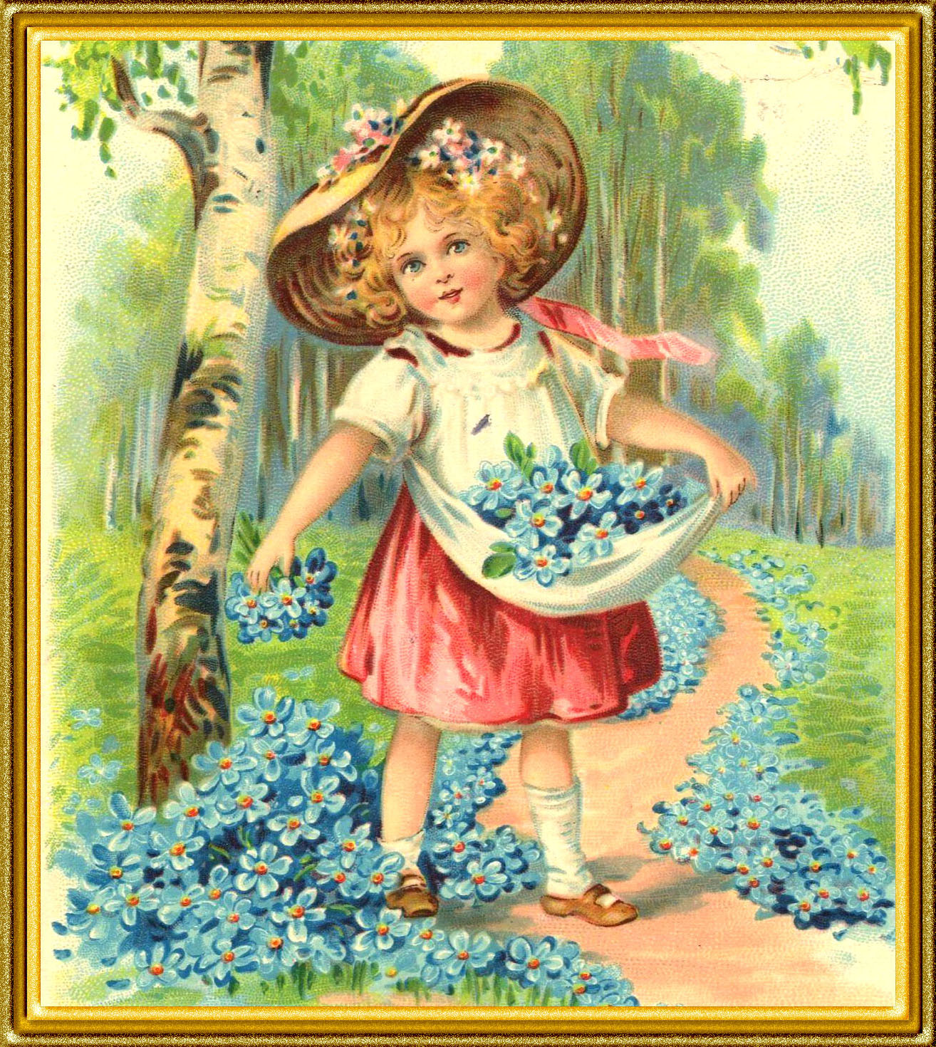 Доброе утро ретро картинки весенние. Маленькая садовница картина Лесли Джордж. Ретро открытки. Винтажные открытки. Картинки старые открытки.
