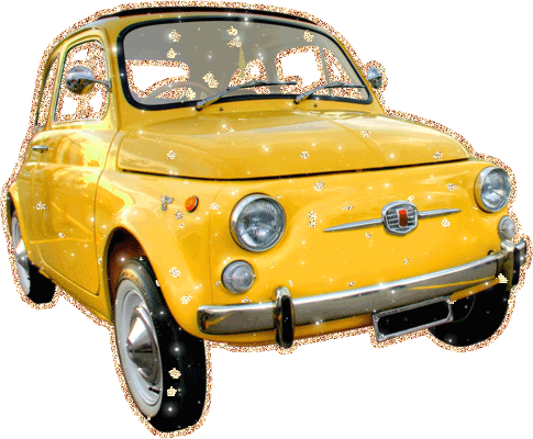 желтый ретро авто